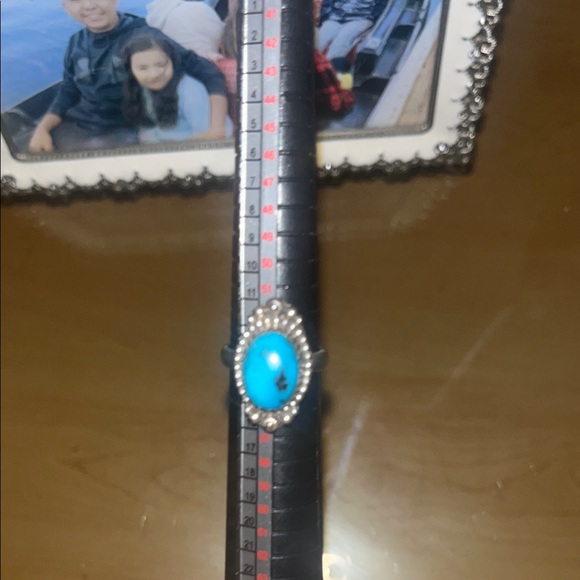 Jewelry - Turquoise Oval Ring with Sterling Silver Accents